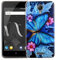 König Design Handyhülle kompatibel mit Wiko Jerry 2 Silikon Case Hülle Sturzsichere Back-Cover Handyhülle - Blauer Schmetterling