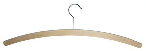 HAGSPIEL Kleiderbügel aus Buchenholz, Einfachbügel roh, 42 cm lang, sehr platzsparend, mit verzinktem Schraubhaken Made in Austria (EU) (200, Standard roh)