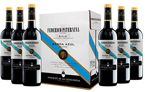 Caja de Paternina Banda Azul Crianza D.O. Rioja Vino tinto - 6 botellas x 750 ml. - 4500 ml