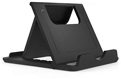 DFV mobile - Universal Pult Verstellbarer Multi-Winkel-Klappständer für Smartphone und Tablet für BlackBerry PRIV STV100-2 X (Rim Venice) - Schwarz