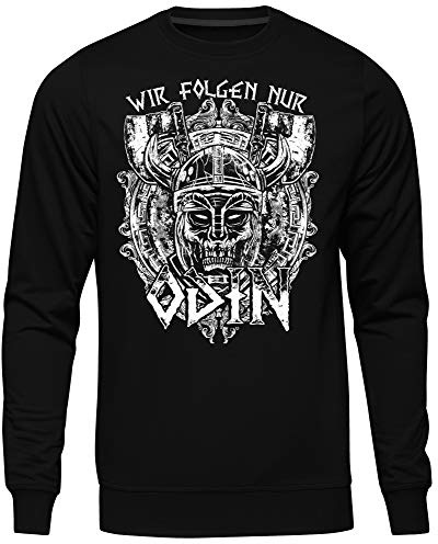 Uglyshirt89 Wir Folgen nur Odin Männer Herren Pullover | Wikinger Odin Thor Vikings Berserker Walhalla (XL)