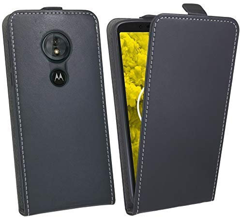 cofi1453® Flip Case kompatibel mit Motorola Moto G6 Play Handy Tasche vertikal aufklappbar Schutzhülle Klapp Hülle Schwarz