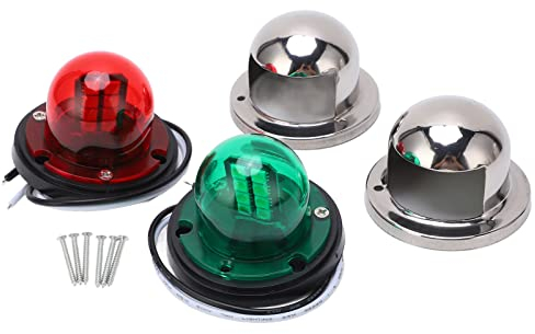 2 stk Navigationslicht für Yacht, Edelstahl 12V LED Marine Boot Yacht Rot und grün Bow Navigationslicht