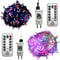 Gartenpirat LED Lichterkette - 38 m 480 LEDs multicolor Kabelfarbe transparent - mit Fernbedienung Timer Dimmbar 8 Programme - Innen & Außen