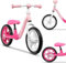 Lionelo Alex Laufrad Kinder Fahrrad bis 30 kg Sattel und Lenker einstellbar 12 Zoll Eva Schaumräder robuste Konstruktion Lenkeinschlagsbegrenzung EN 71 (Rosa)
