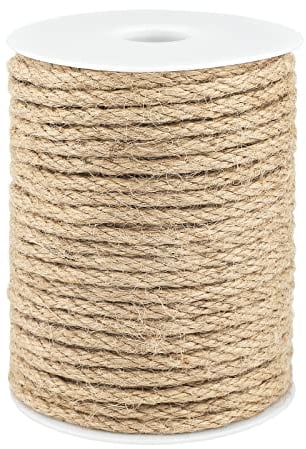 6MM Dicker Garten Bindfäden, 30M Hanfseil Garten Kordel, Dekokordel Schnur für Handwerk, Cat Scratch Post, Bündelung