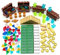 Feleph Treasure Accessories Building Blocks Set Jewel Chest, Gems Diamonds, Money Tile, Bullion Gold Silver Bar, Power Crystals, Coins, Goblet, 100 Dollar Bill Cash Toy Brick