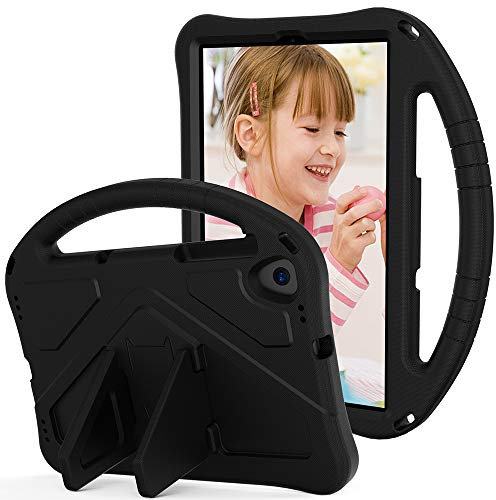 Tading Kids Case for Lenovo Smart Tab M8 for Boys Girls, Lenovo M8 Tablet Case with Handle Stand for Lenovo Tab M8 4th Gen TB-300FU 3rd gen TB8506F 2nd Gen TB-8505F TB-8505X - Black