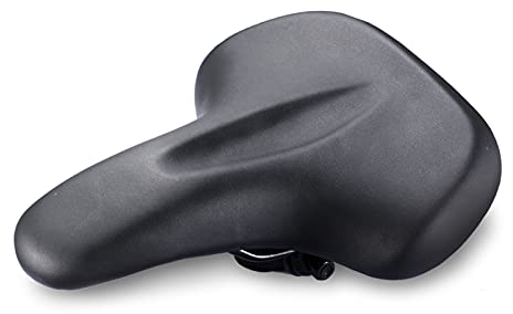 ROCKBROS Fahrradsattel Sattel Polsters PU-Leder Stoßdämpfend Angenehm Schwarz 165mm*265mm für MTB, rennrad, E-Bike