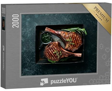 puzzleYOU: Puzzle 2000 Teile „Saftiges Steak mit Gewürzen und Kräutern“ – aus der Puzzle-Kollektion Küche, Essen und Trinken