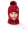 MANGGUO Strickmütze Hat Herren Damen Winter Mütze Bommelmütze Wintermütze warm gefüttert Ohrenschützer Hinzufügen Beflockung Thermal Radfahren mit Bommel-Mütze (Wine)