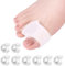 Aulese 8 Stück Zehenspreizer, Gel Zehenstrecker Kleiner Zeh, Silikon Zehentrenner für Bunion und Hammerzehen, Hallux Valgus Korrektur Relief Druck und Schmerzen (Weiß-L)