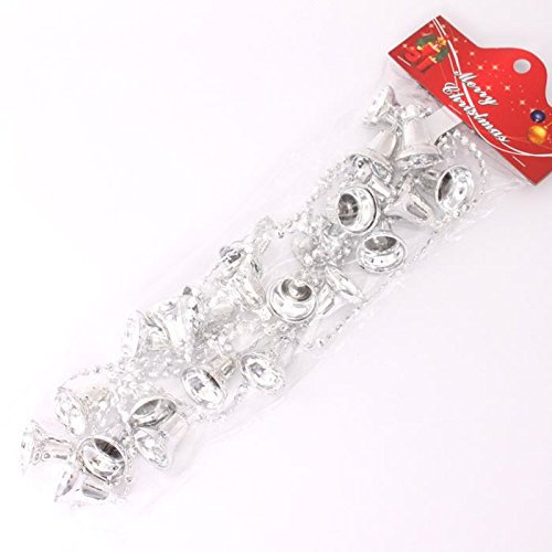 EliteKoopers 1.5m Silver Bell Bead Garland Christmas Tree Tinsel String Chain For Craft Work, Decoration