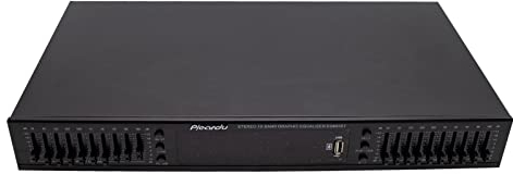 LeTkingok 220V EQ665 HiFi Home EQ Equalizer, Dual 10 Band Stereo Treble Alto Bass Regulation with Built-in Bluetooth (Black)