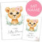 Cozy Racoon U-Heft- und Impfpasshülle mit Personalisierung| 3- teiliges Set |Hochwertige Hülle für Untersuchungsheft und Impfpass Deines Kindes | Löwen Mädchen (mit Personalisierung)