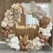 Arco Palloncini Beige, Ghirlanda Palloncini Beige Marron per Decorazioni Compleanno, 137 Pezzi Palloncini Bianchi Beige Marrone Cachi, Palloncini Compleanno Nudo per Festa Compleanno, Baby Shower