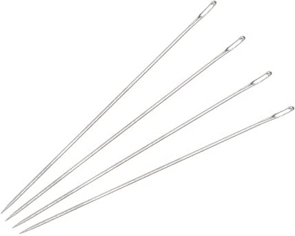 sourcing map 30 aghi per perline, sottili, sottili, lunghi, dritti, da cucito, fili da ricamo, in acciaio inox, 3,2 cm