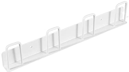 Folpus Estante para Tazas montado en la Pared, Ganchos, Soporte para Estante de Secado de Tazas. Vasos, Tazas de té, Organizador, Colgador, Ganchos para, 4 Ranuras Blancas