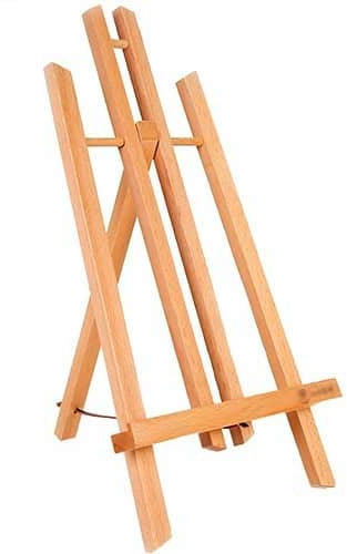 CABLEPELADO Caballete de mesa | Caballete de pintura | Mini Caballete | Caballete de madera | Madera de Pino | Apto para la presentación de Lienzos de hasta 50 cm