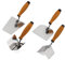 Mivos Lot de 4 truelles d'angle en acier inoxydable 80 x 60 mm - Truelle de stucateur 120 x 128 mm - Truelle trapézoïdale 160 x 75 mm - Truelle de mortier en acier inoxydable - Poignée souple -