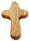Yookin Naturholz Olivenholz Hand gehalten Clinging Cross Hand geschnitzt Holz Haltekreuz 10,2 cm lang Jesus Kreuz Geschenk für Gebet Palme Kirche Geschenk Palmkreuz (A)
