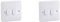 Schneider Electric Lisse White Moulded - Double 2 Way Light Switch, 10AX, GGBL1022S, White (Pack of 2)