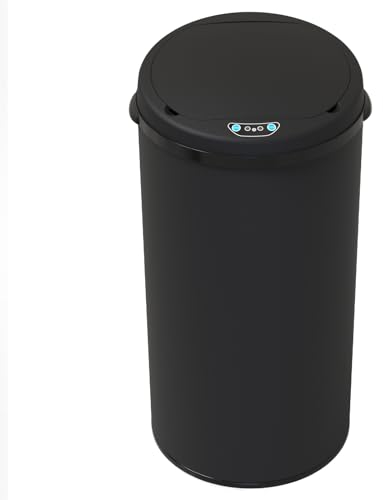 SVITA Sensor-Mülleimer 42L Stahl Mülleimer mit Sensor Elektrischer Abfalleimer Küche Automatik Mülleimer Schwarz