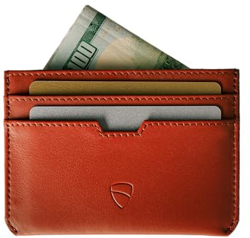 Vaultskin MOORGATE Porte-Cartes Homme en Cuir avec RFID | Mini portefeuille slim, cuir, protection RFID, cartes bancaires et crédit, design élégant et minimaliste
