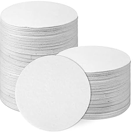 Qezodsx 100Pcs Microwave Kiln Paper Round, 4.7Inch High Temperature Ceramic Kiln Paper Shelf Paper for DIY Glass Fusing Crafts
