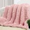 Carriediosa Chunky Knit Throw Blanket 50 X 60, 100% Hand Made Large Chenille Loop Yarn Soft Fluffy Throws for Couch Sofa Bed, Big Crochet Cozy Heavy Thick Cable Woven Blankets, Dusty Pink