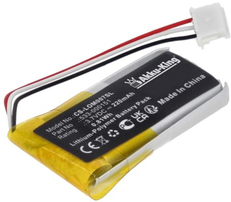 Akku kompatibel mit Logitech 533-000151 - Li-Polymer 220mAh - für G Pro, G Pro Wireless, Pro Wireless, Pro Wireless G1, Pro X Superlight, M-R0070