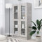 Générique Armoire à vitrine Gris béton 82,5x30,5x150 cm Aggloméré,Meubles,Étagères,Bibliothèques,40.54 kg,Gris,802763