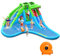 GYMAX 7 in 1 Kids Bouncy Castle with 780W Blower, Inflatable Water Park with 2 Slides, Splash Pool, Climbing Wall, Water Cannon, Basketball Hoop & Tunnel, Giant Outdoor Bounce House for Children