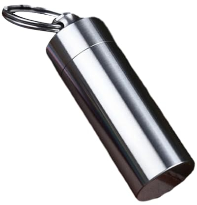 Recipiente de almacenamiento de medicamentos de acero inoxidable para farmacia, práctico organizador de tabletas de medicina, contenedor de medicina resistente al frasco