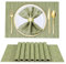 LIFEWEAR Platzsets Abwaschbar Tischsets 4er Set Platzdeckchen rutschfest Tischset PVC Hitzebeständig Tisch Platzset, S02 Grün