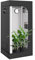 TOPRON Growzelt 90x90x180cm, Grow Tent mit Sichtfenster, Indoor Grow Tent Reflektierende Mylar Zuchtzelte Hydrokultur, Abnehmbaren Boden Tablett, für Pflanzen Wachsen Raum(90x90x180cm)