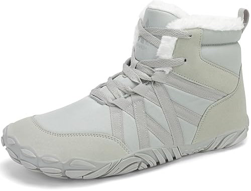 Mishansha Barefoot Scarpe Invernali Uomo Donna Caldo Stivali Neve Comode Antiscivolo Scarponi Outdoor, Verde Chiaro 38