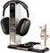 Aluminium Kopfhörer Ständer & Gaming Headset Ständer mit 3-Tier Displaybox & Einstellbaren Lichtmodi-Headset Halterung mit 10W Wireless Ladegerät, Kopfhörer Halter für AirPods Max & Zocker Geschenk