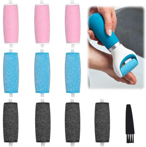 10 Stück Hornhautentferner Ersatzrollen, Refills for electric foot file, rollers for pedicure, callus remover, Pediküre Fußpflege Set