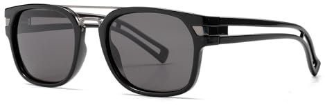 SHEEN KELLY Polarisierte quadratische Retro-Sonnenbrille für Herren und Damen, modische Designer-Brillen mit mehrfarbigen Gläsern