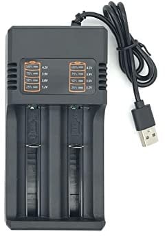 CONFUSE 1 Piece Smart 18650 Charger Lithium Battery Charger Universal Battery USB Charger Smart Charger 2 Slots for Rechargeable Battery
