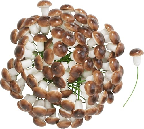 VBS Pilz am Draht Braun 100 STK Kunstblume 1.8x2.0x7.0 cm Kunststoff