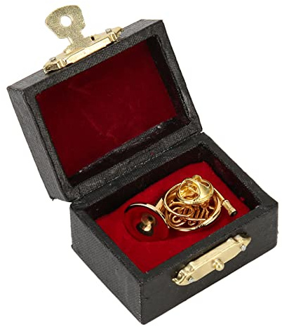 JTLB Mini-Metall-Waldhorn-Modell, Exquisites Langlebiges Metall, Helle Farbe, Perfektes, Glänzendes Glanz für Schreibtische, Bücherregale, Büros, Vitrinen