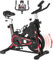 Exercise Bike Indoor Cycling, Spin Bike Exercise Equipment for Home Gym Use with LCD Display & Tablet Holder 6KG Flywheel Fitness Workout Cardio Training Machine (Red)