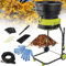 YANGYMM Portable Garden Shredder, Corded Electric Leaf Mulcher Shredder, 8000Rpm Shredders And Chippers With Collection Bag, Funnel Diameter 54Cm, For Garden Leaves, Compost,50M