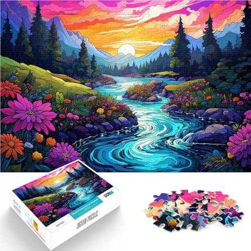 Puzzle mit 1000 Teilen für Erwachsene, wunderschöner Bach, Heimdekoration, Puzzle, einzigartige Geburtstags, 50 x 75 cm, für Teenager ab 14 Jahren