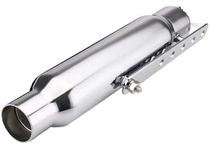 SRKATI Tailpipe Muffler Motorcycle Exhaust Muffler Retro Vintage Classic Electroplating For Cafe Racer Bobber Chopper exhaust tip(Type A)