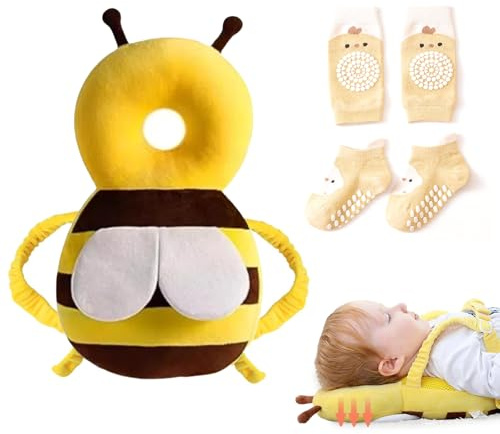 Kopfschutz Baby, Rucksack, Knieschoner, Socken, 6-12 Monate