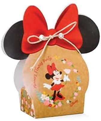10 pz scatole cartone avana pieghevoli bomboniere minnie topolina nascita battesimo portaconfetti
