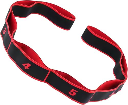 8 Section Dance Stretching Belt Pilates Pull Strap Belt Fitness Exercise Resistance Band with Number Strap Fitness Resistance Band with Number